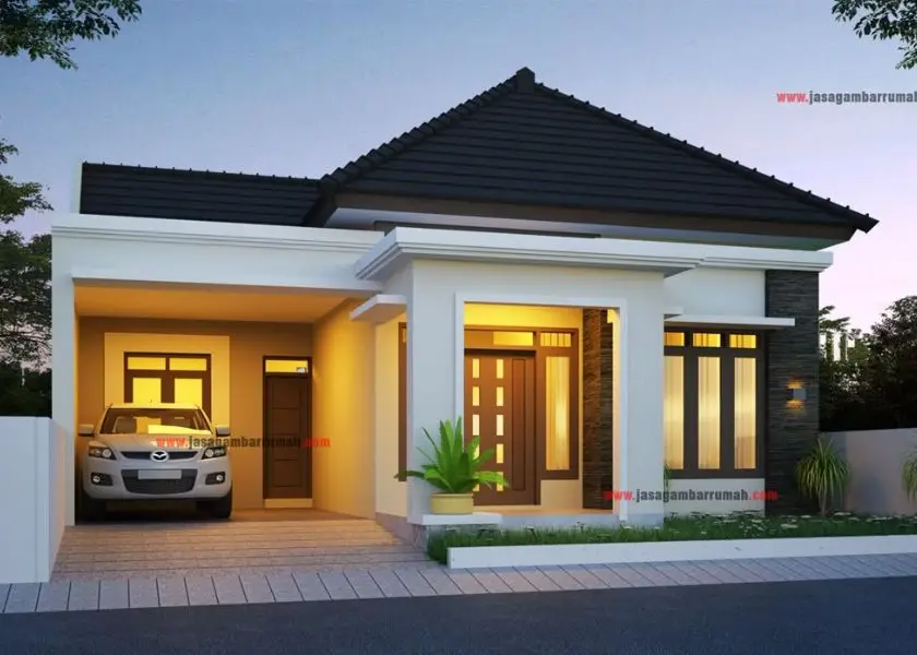 Penggunaan List Tidak Berlebihan di Rumah Sederhana tapi Mewah di Desa